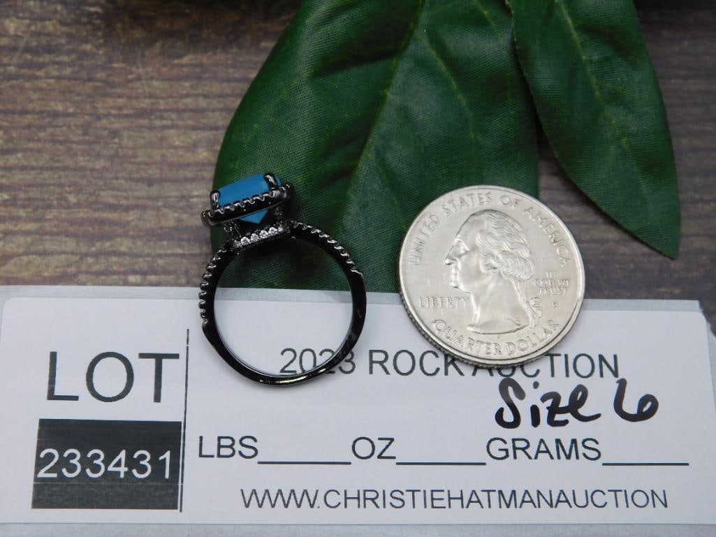 GENUINE STONE RING SIZE 6 - 4