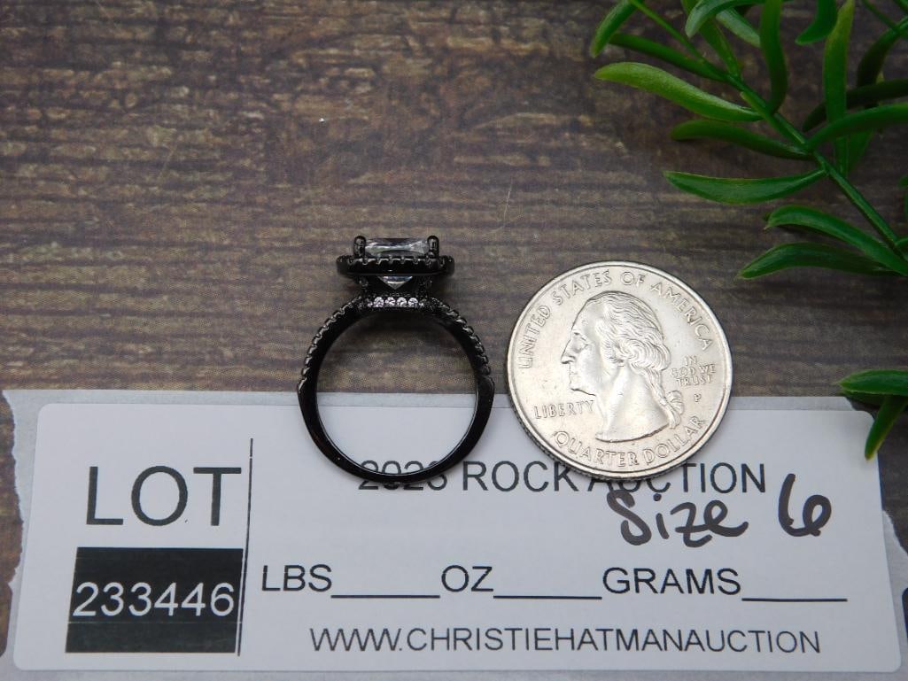 GENUINE STONE RING SIZE 6 - 2