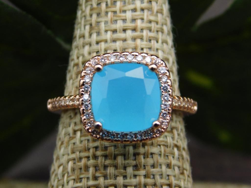 GENUINE STONE RING SIZE 6 - 3