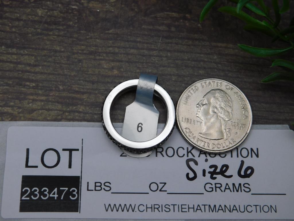 GENUINE STONE RING SIZE 6 - 2