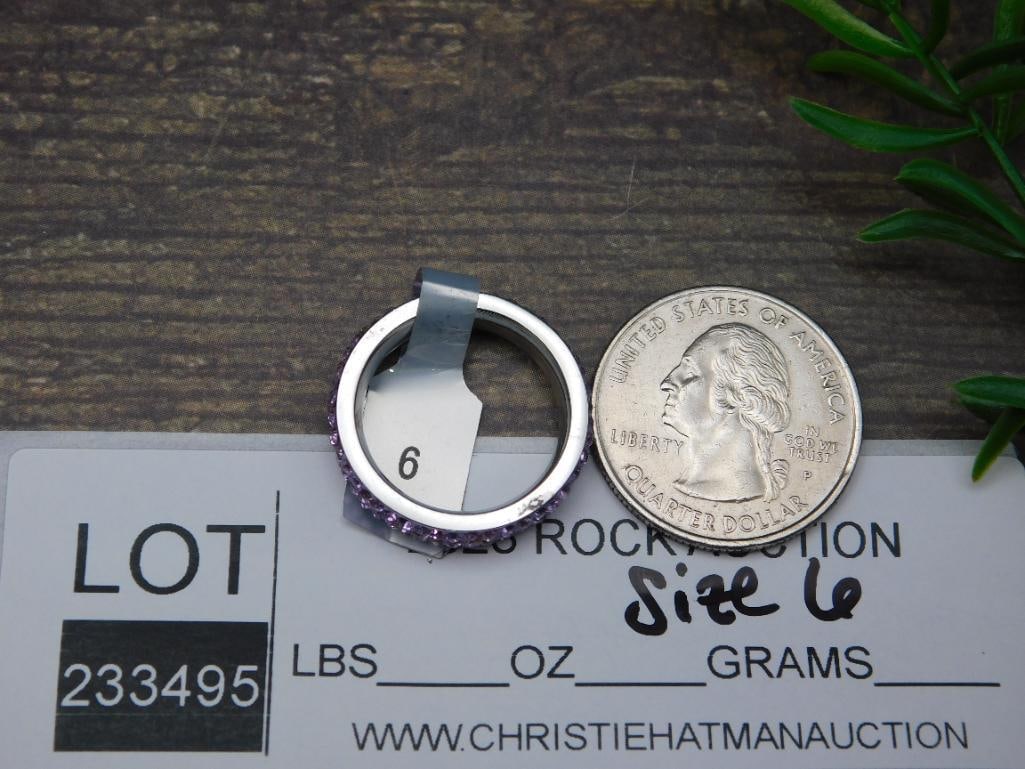 GENUINE STONE RING SIZE 6 - 2