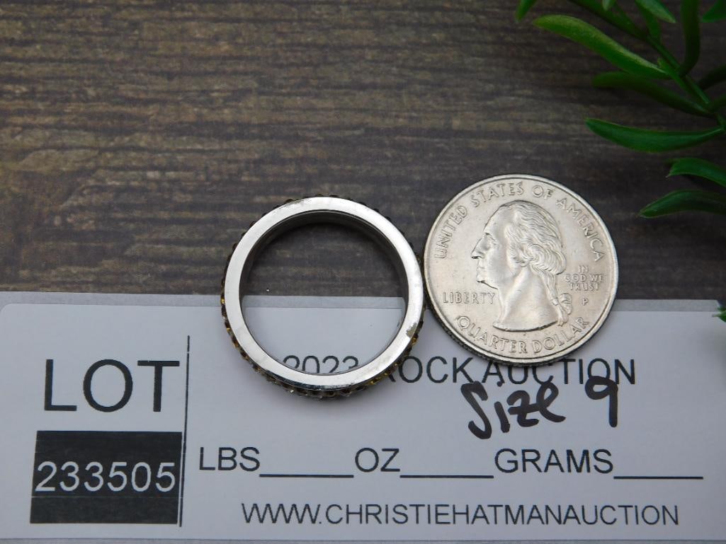 GENUINE STONE RING SIZE 9 - 2