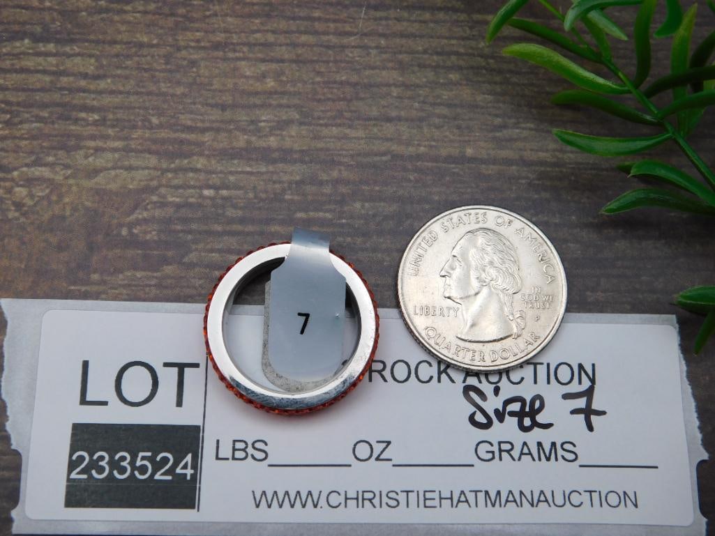 GENUINE STONE RING SIZE 7 - 2