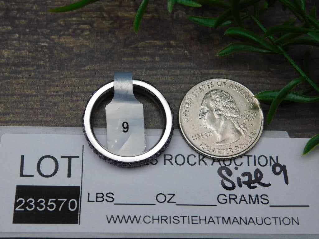 GENUINE STONE RING SIZE 9 - 2