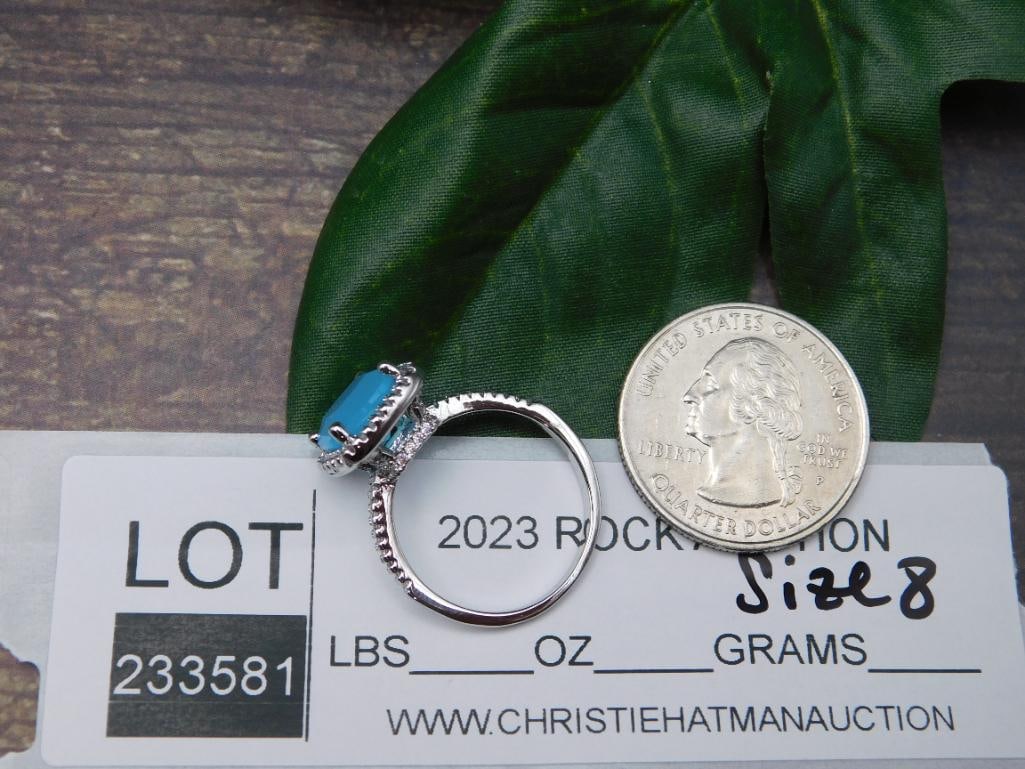 GENUINE STONE RING SIZE 8 - 2