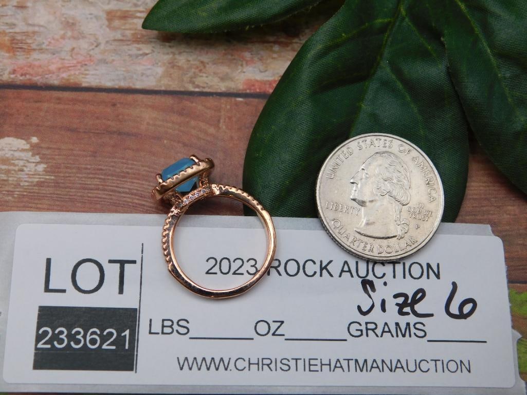 GENUINE STONE RING SIZE 6 - 2