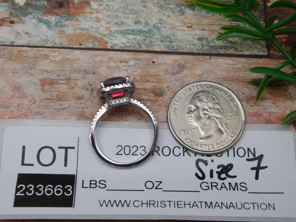 GENUINE STONE RING SIZE 7 - 2