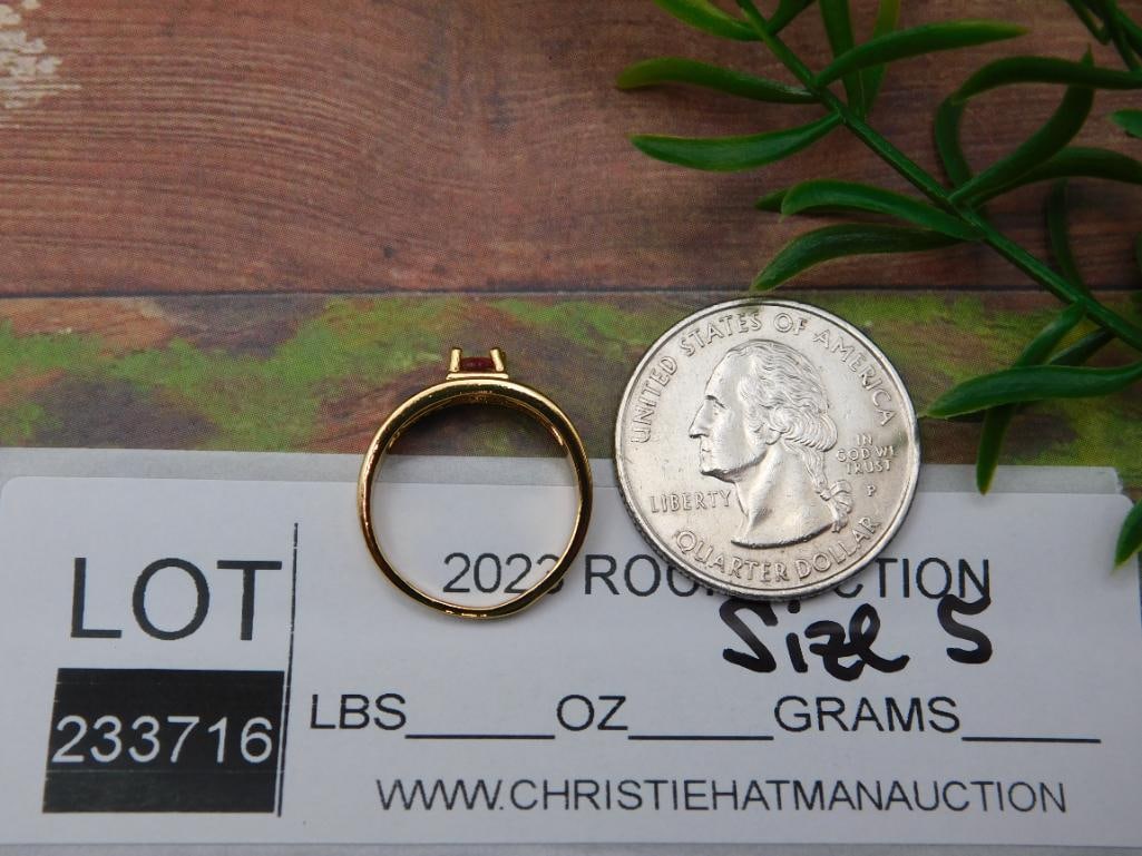 GENUINE STONE RING SIZE 5 - 2