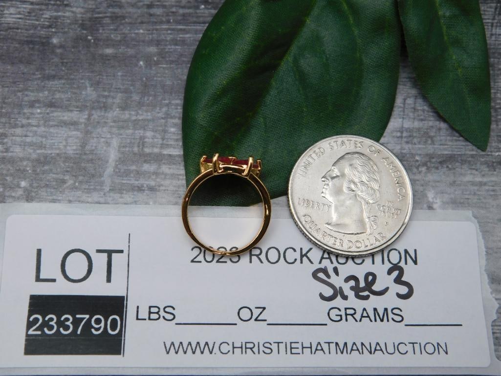 GENUINE STONE RING SIZE 3 - 2