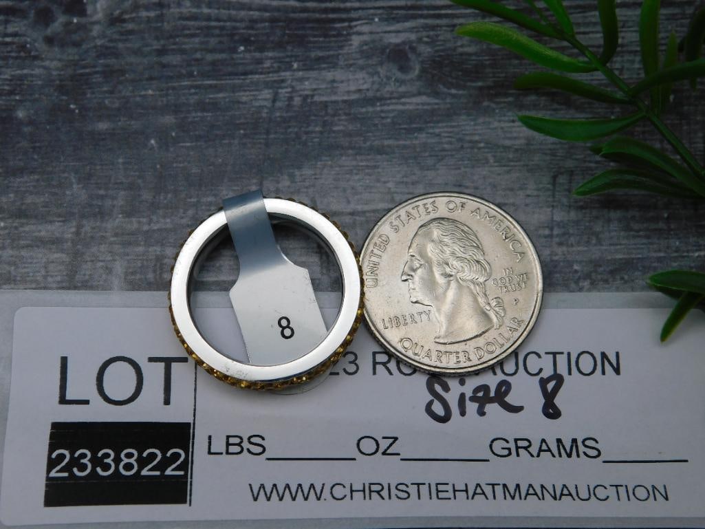 GENUINE STONE RING SIZE 8 - 2