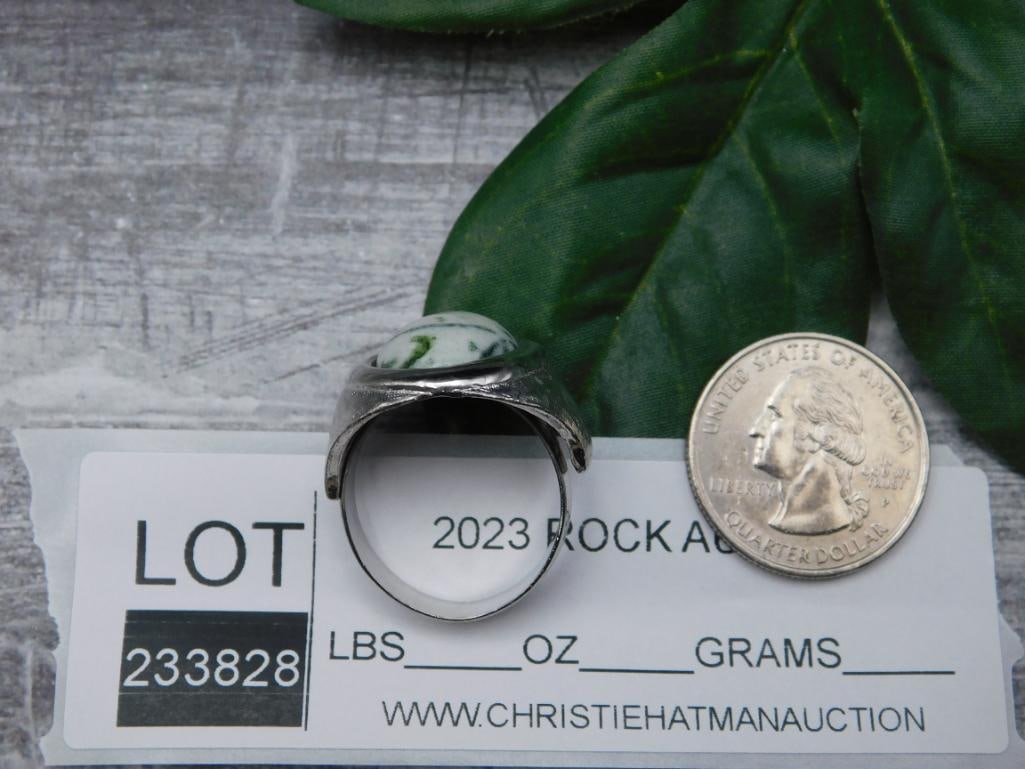 TREE AGATE RING ROCK STONE LAPIDARY SPECIMEN - 2