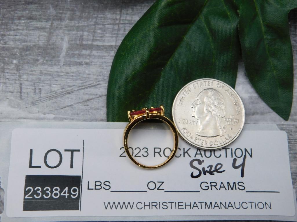 GENUINE STONE RING SIZE 4 - 2