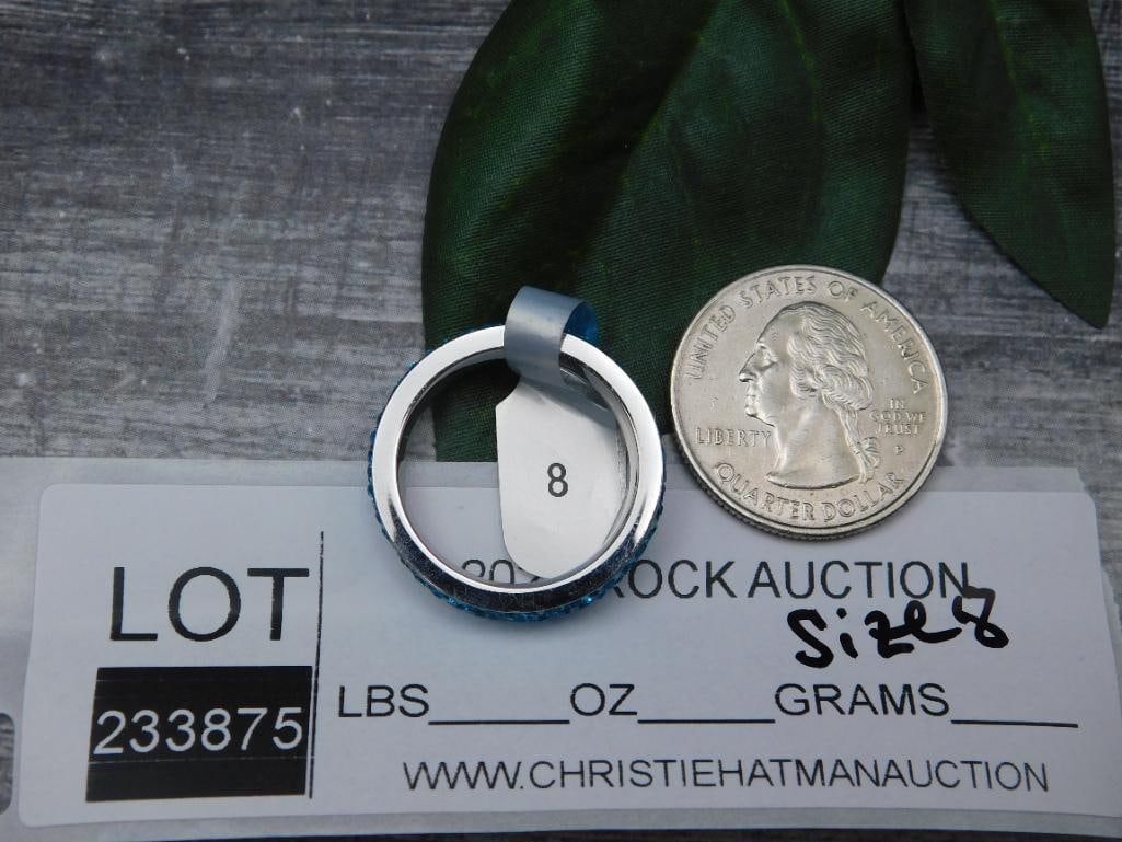 GENUINE STONE RING SIZE 8 - 2