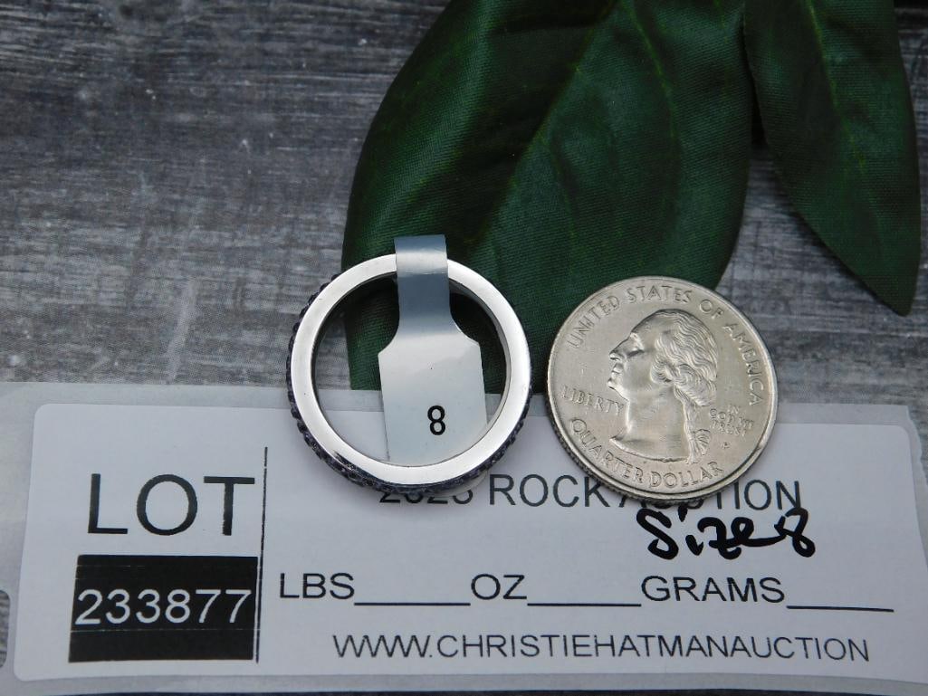 GENUINE STONE RING SIZE 8 - 2