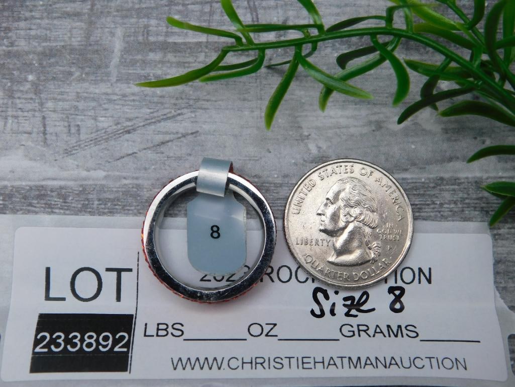 GENUINE STONE RING SIZE 8 - 2