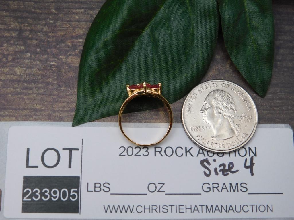 GENUINE STONE RING SIZE 4 - 2