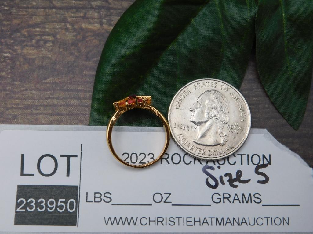 GENUINE STONE RING SIZE 5 - 2