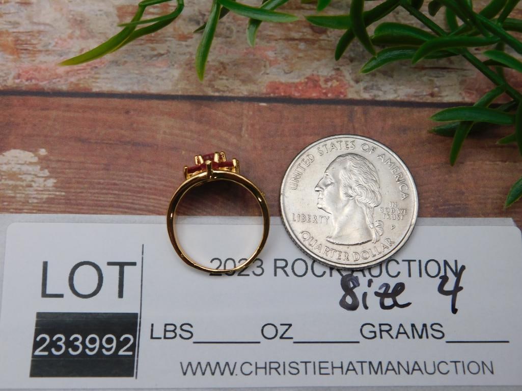 GENUINE STONE RING SIZE 4 - 2