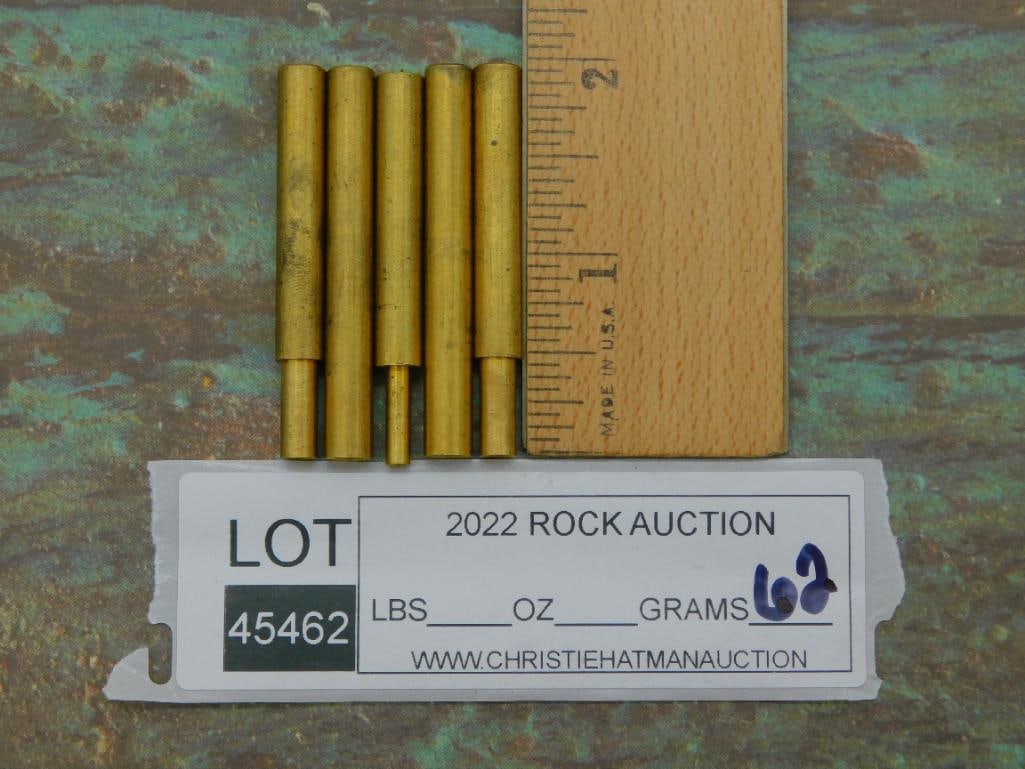 BRASS DOPS ROCK STONE LAPIDARY SPECIMEN - 2