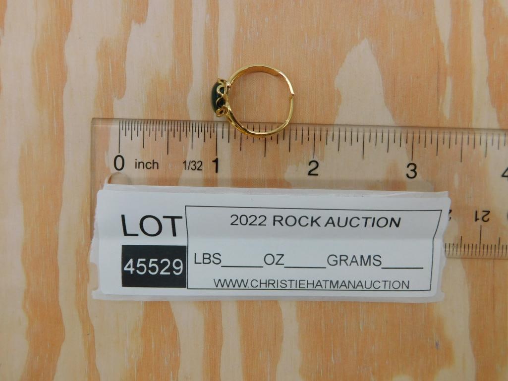 MALACHITE ADJUSTABLE RING ROCK STONE LAPIDARY SPECIMEN - 2