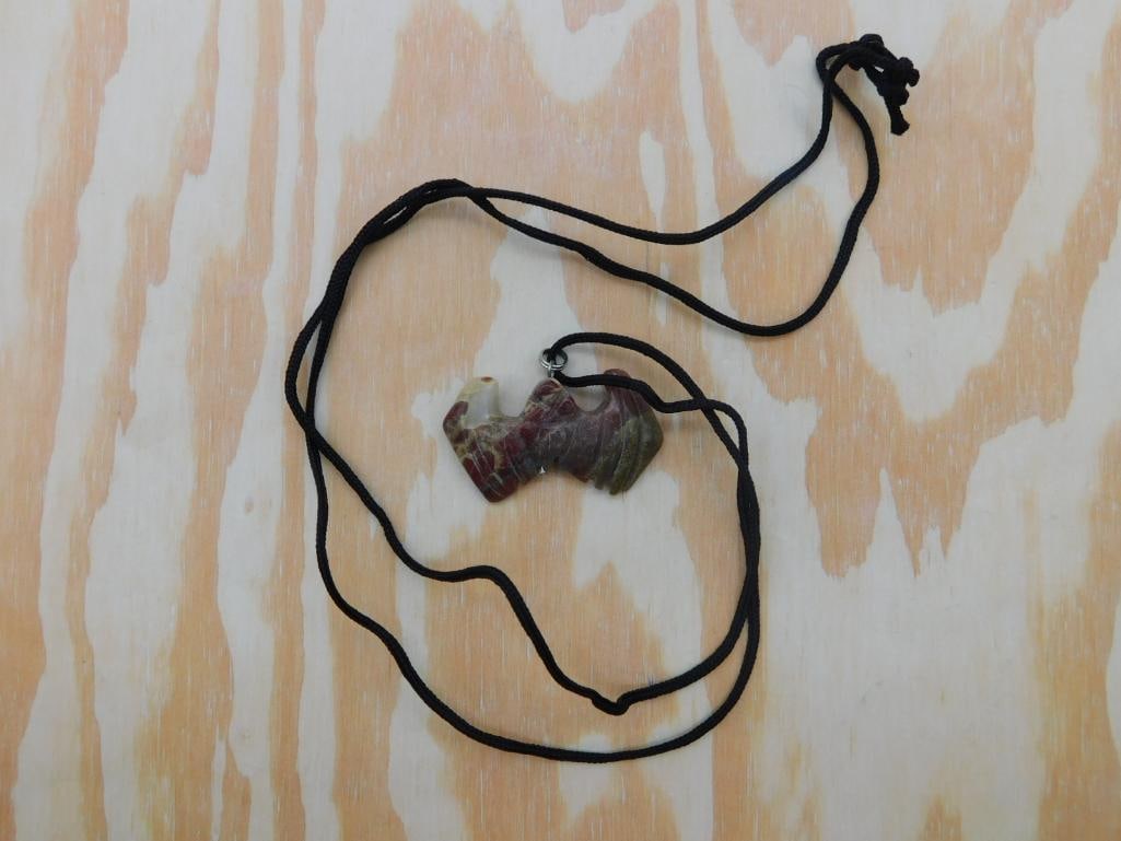 DRAGON BLOOD BAT PENDANT ROCK STONE LAPIDARY SPECIMEN: DRAGON BLOOD BAT PENDANT ROCK STONE LAPIDARY SPECIMEN