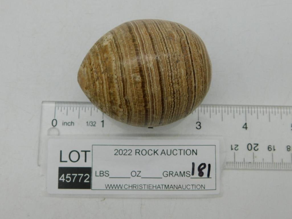 STONE EGG ROCK STONE LAPIDARY SPECIMEN - 2