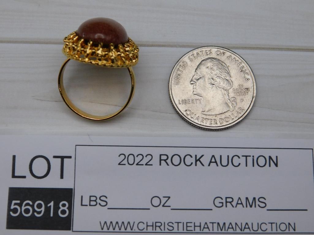 GOLDSTONE RING ROCK STONE LAPIDARY SPECIMEN - 4