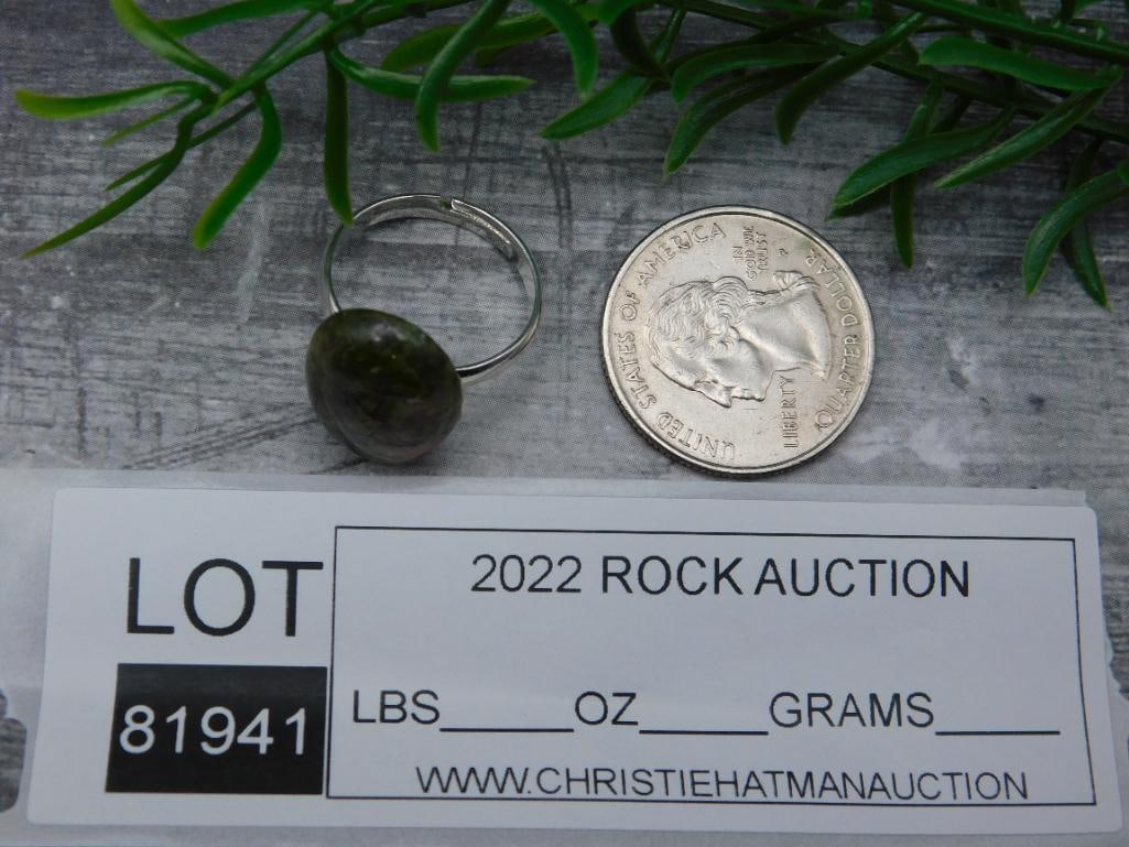 UNAKITE RING ROCK STONE LAPIDARY SPECIMEN - 2