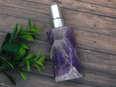 AMETHYST PERFUME BOTTLE ROCK STONE LAPIDARY SPECIMEN