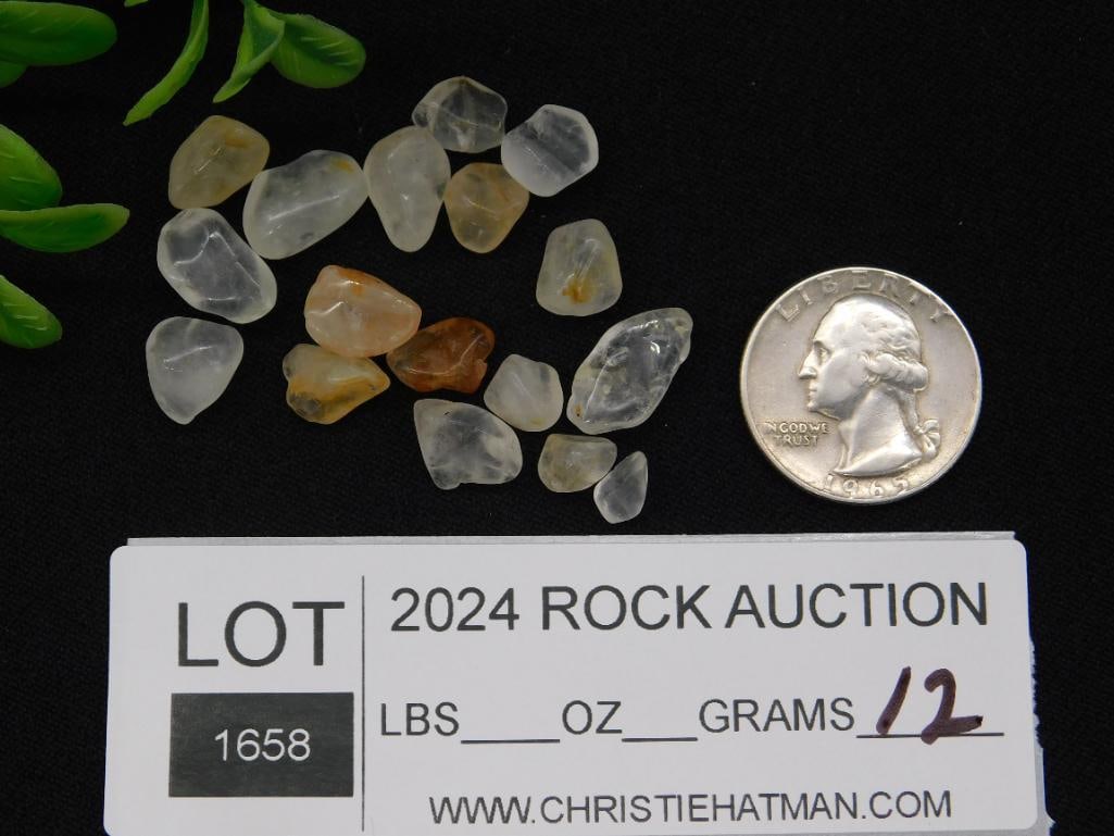 MORGANITE CHIPS ROCK STONE LAPIDARY SPECIMEN - 2