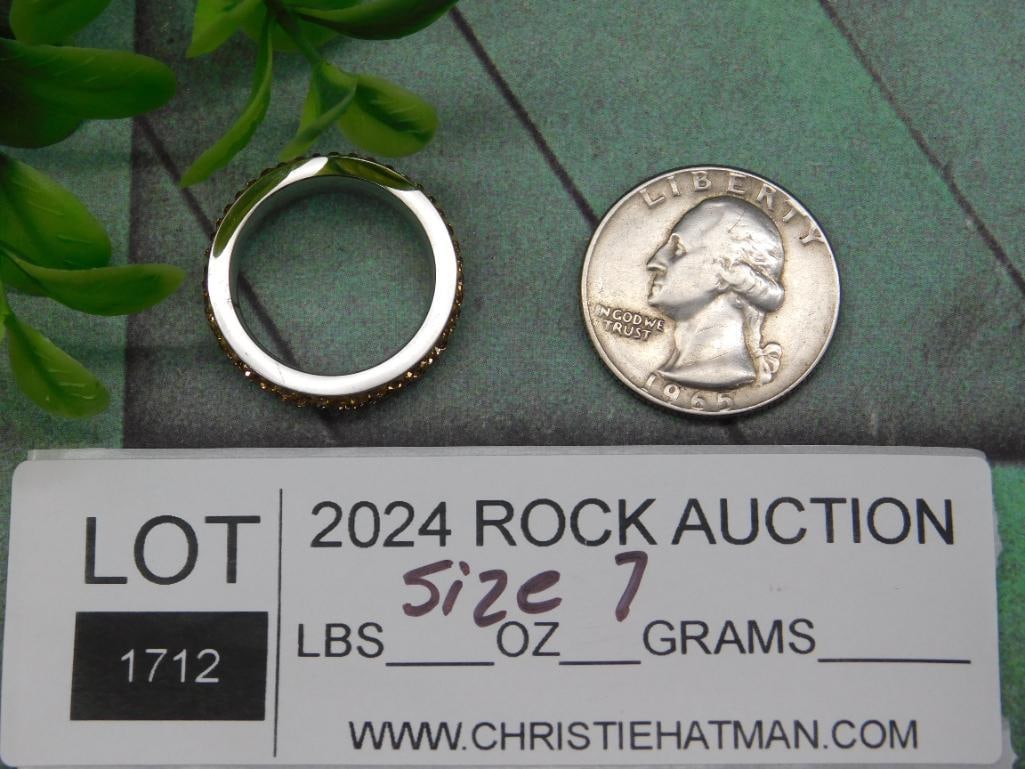 STONE RING ROCK STONE LAPIDARY SPECIMEN - 2