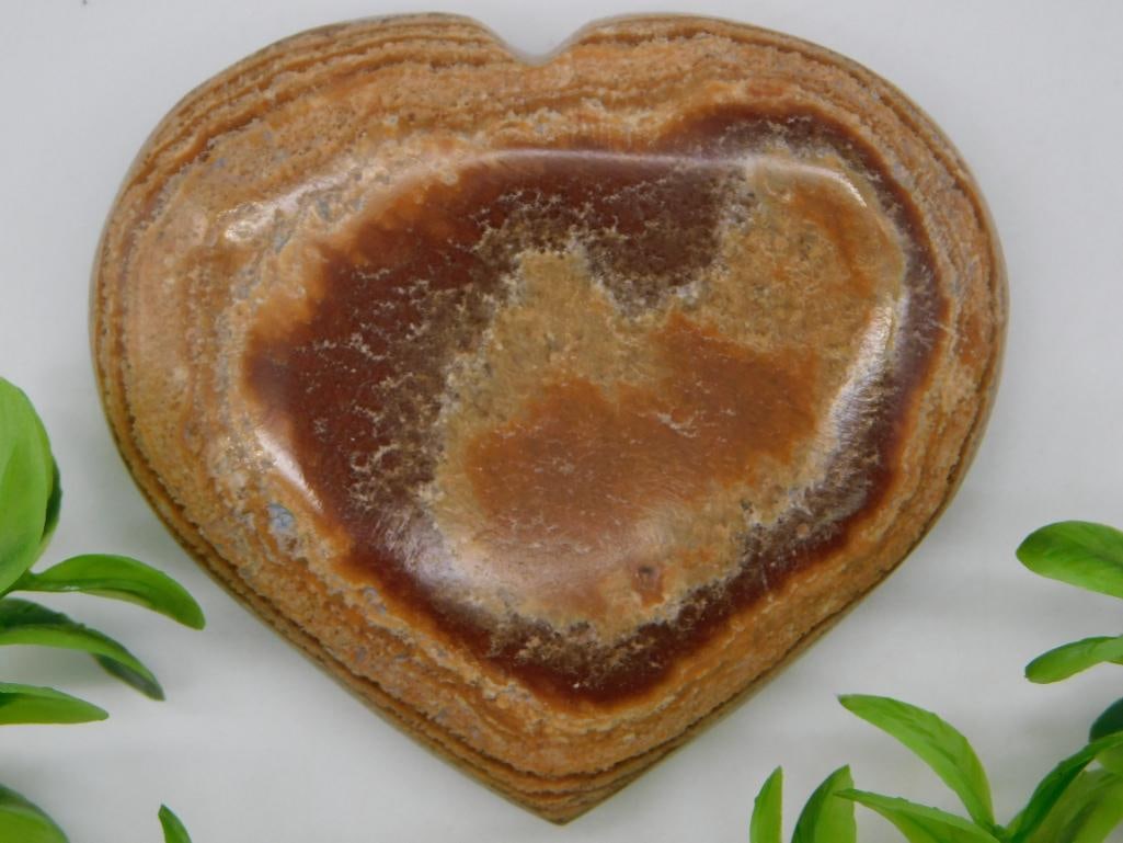 BANDED JASPER HEART ROCK STONE LAPIDARY SPECIMEN: BANDED JASPER HEART ROCK STONE LAPIDARY SPECIMEN