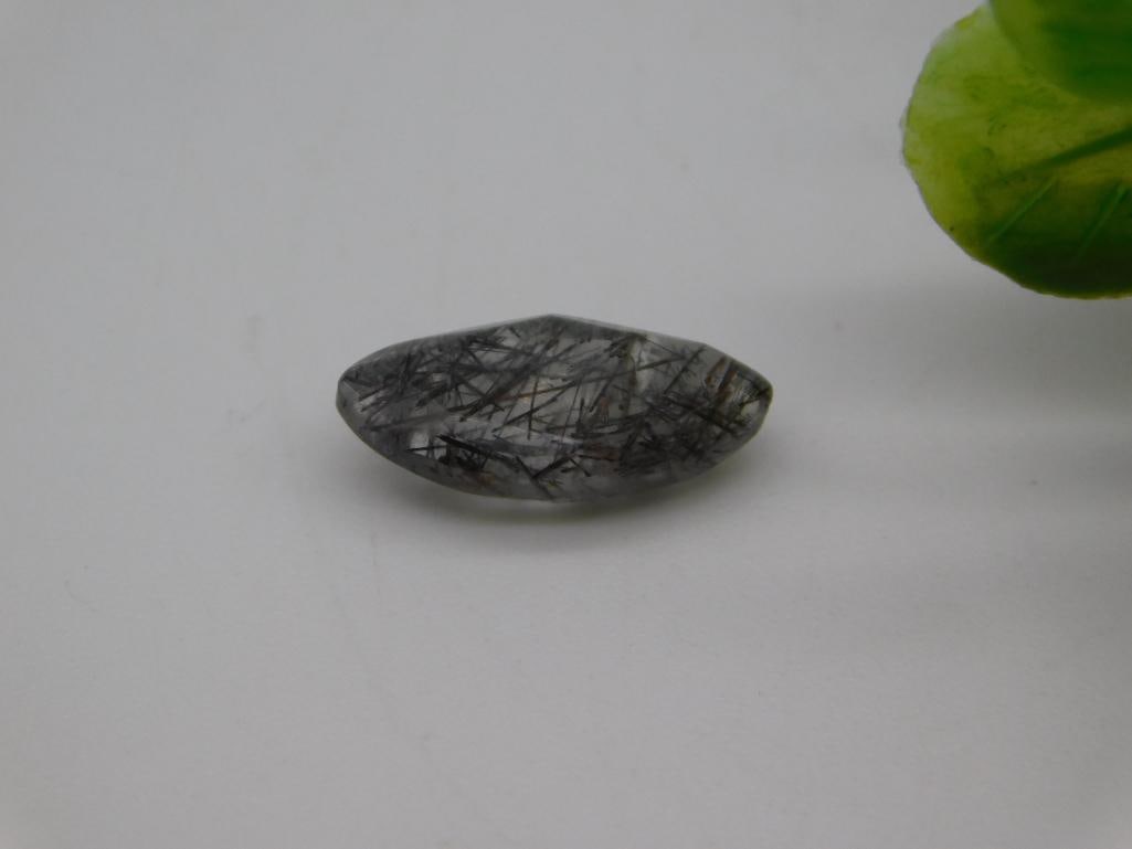 TOURMALATED QUARTZ ROCK STONE LAPIDARY SPECIMEN: TOURMALATED QUARTZ ROCK STONE LAPIDARY SPECIMEN