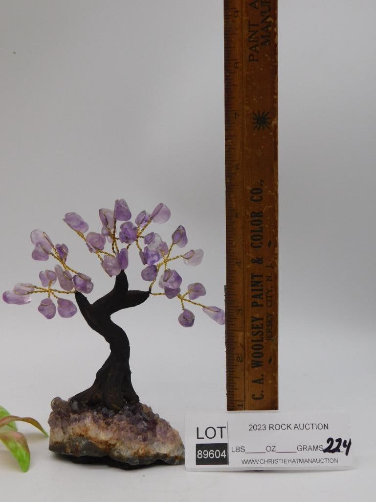 AMETHYST TREE ROCK STONE LAPIDARY SPECIMEN - 2