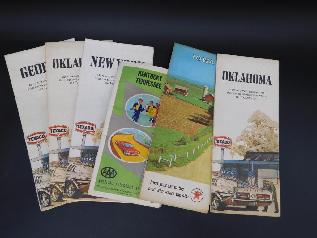 TEXACO ROAD MAPS ASSORTED STATES VINTAGE ANTIQUE AUTOMOBILIA: TEXACO ROAD MAPS ASSORTED STATES VINTAGE ANTIQUE AUTOMOBILIA