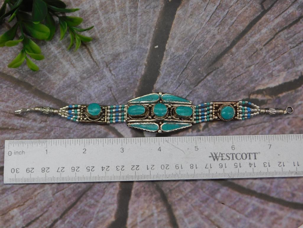 TURQUOISE BRACELET ROCK STONE LAPIDARY SPECIMEN - 2