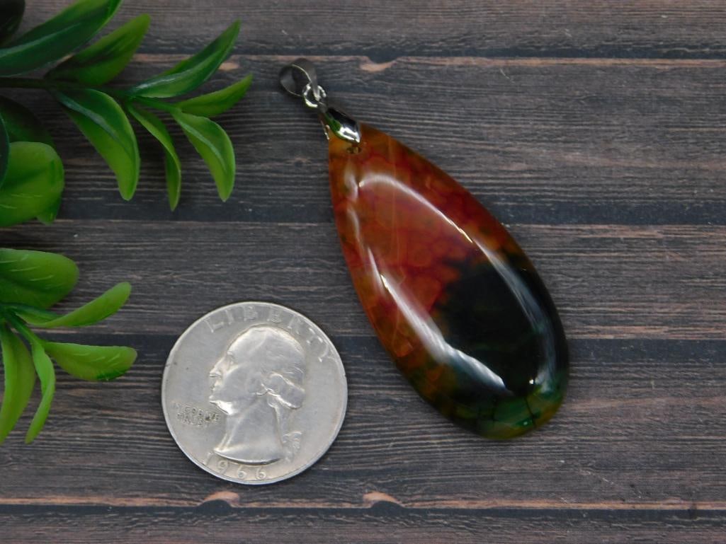AGATE PENDANT ROCK STONE LAPIDARY SPECIMEN - 2