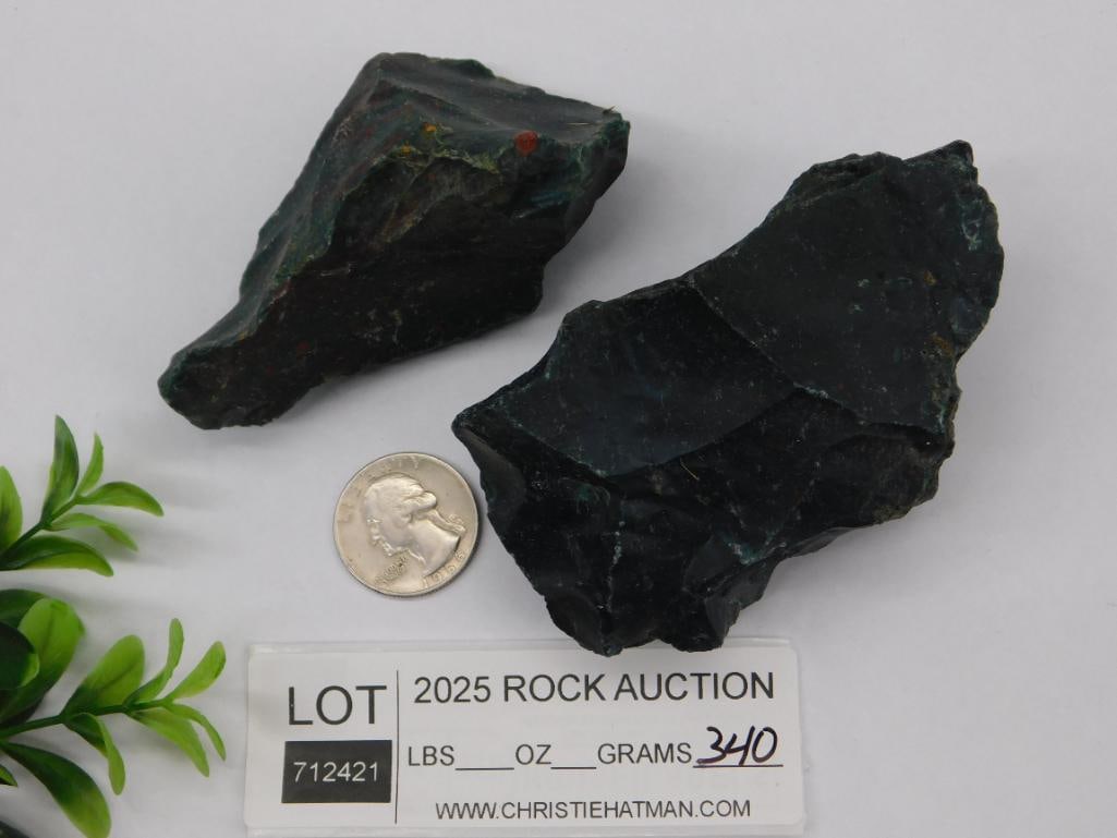 BLOODSTONE ROCK STONE LAPIDARY SPECIMEN - 3