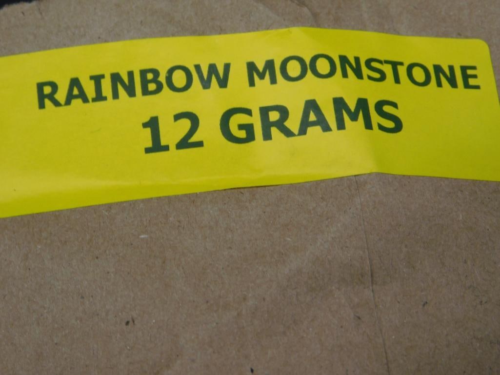 RAINBOW MOONSTONE ROCK STONE LAPIDARY SPECIMEN - 3
