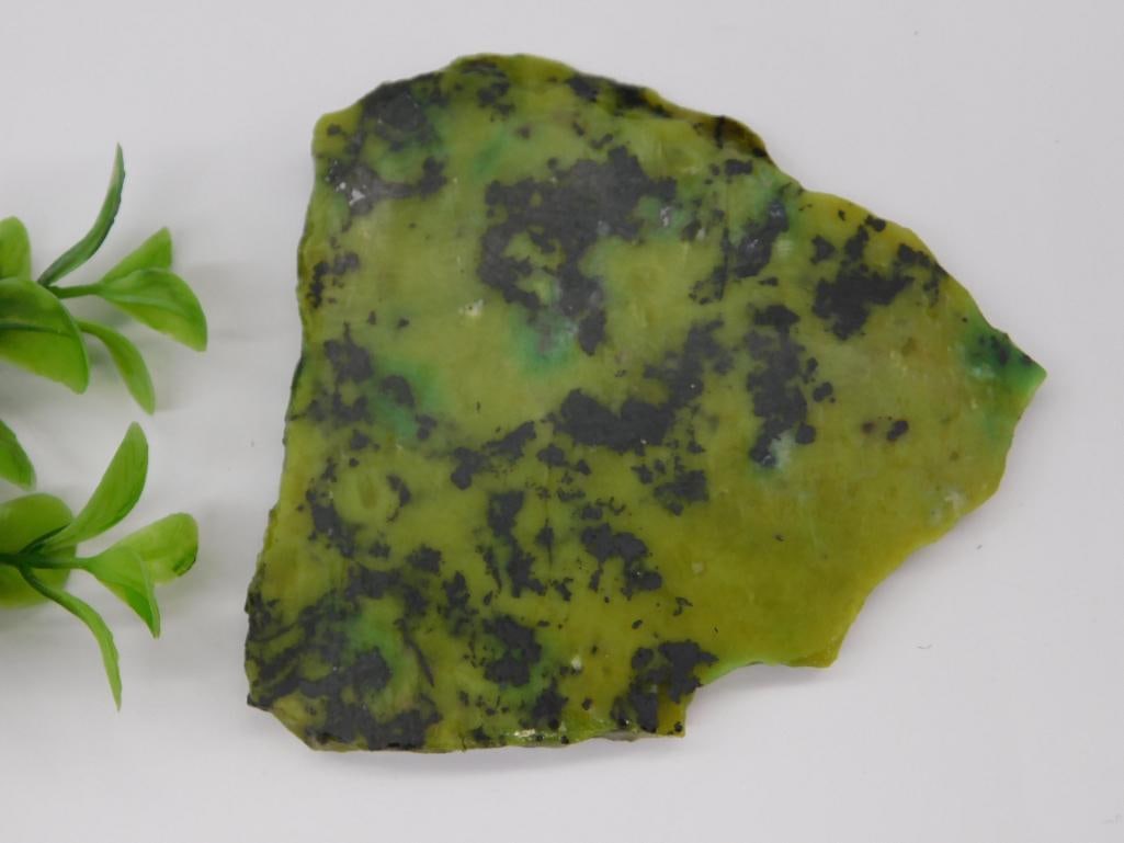 GREEN OPAL SLAB ROCK STONE LAPIDARY SPECIMEN: GREEN OPAL SLAB ROCK STONE LAPIDARY SPECIMEN