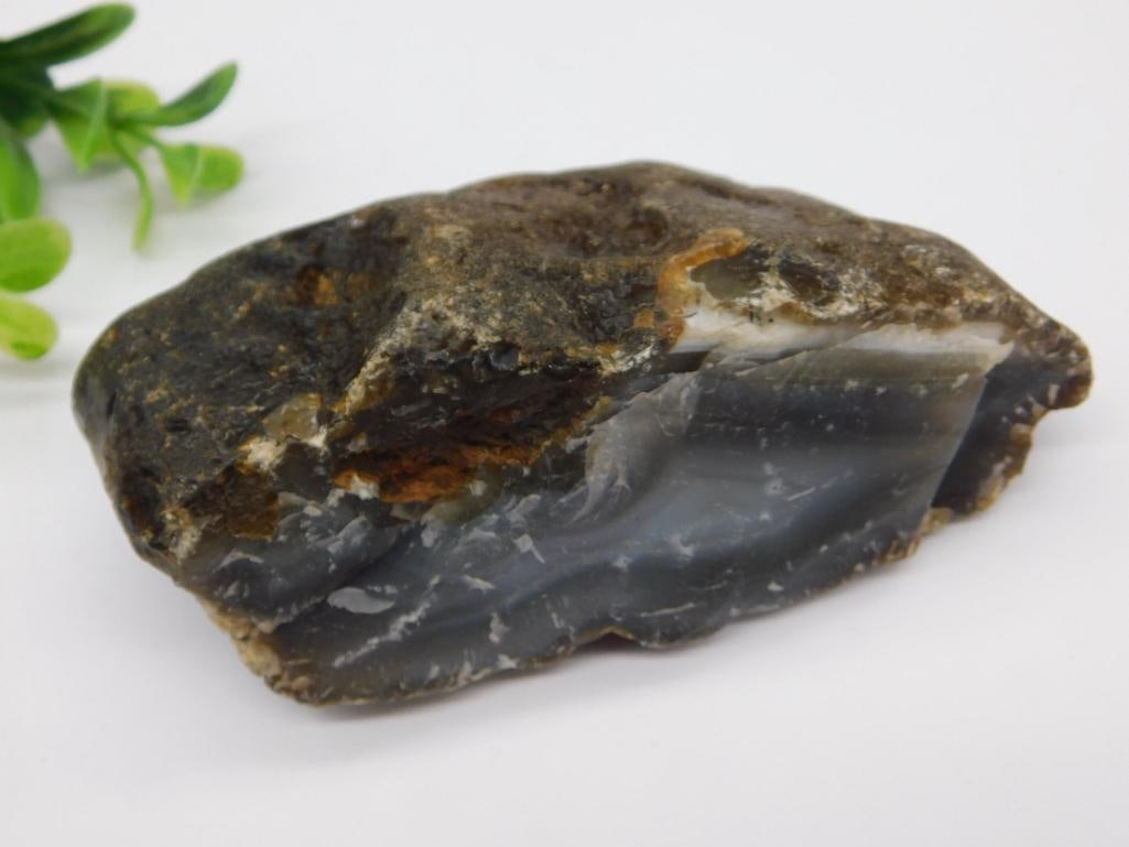 BLACK SKIN AGATE ROCK STONE LAPIDARY SPECIMEN: BLACK SKIN AGATE ROCK STONE LAPIDARY SPECIMEN