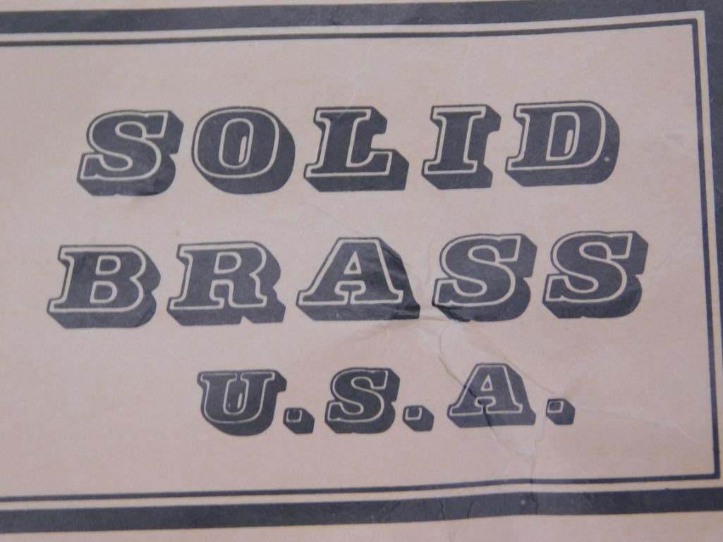 SOLID BRASS BELT BUCKLE MADE IN USA - 4