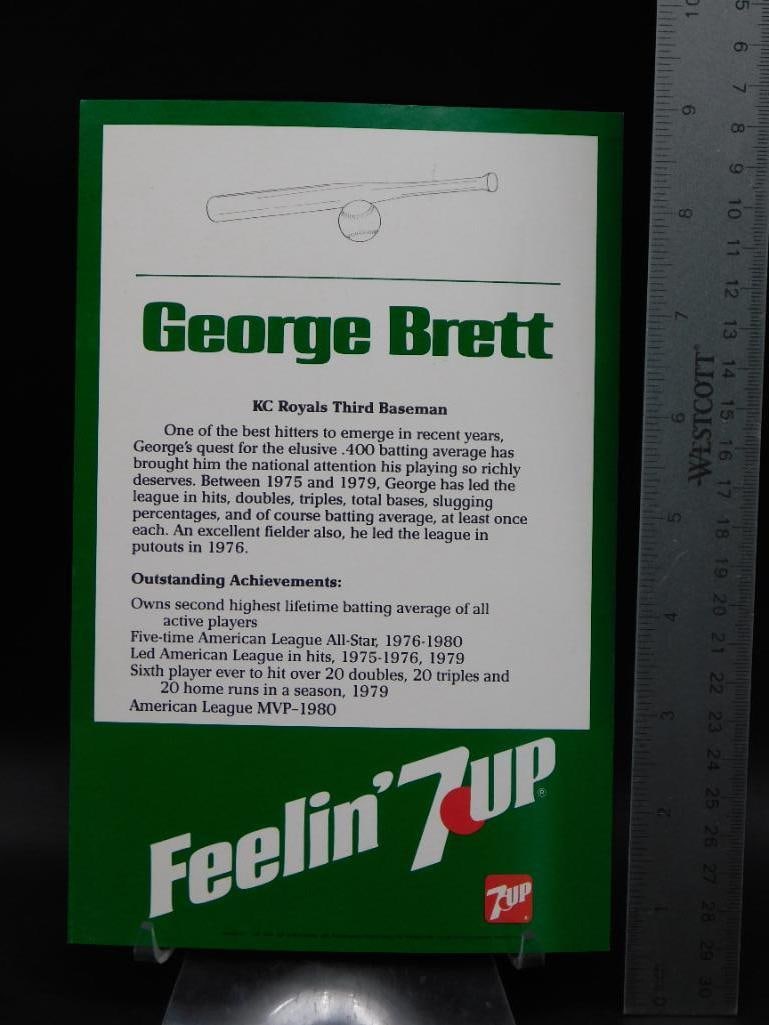 GEORGE BRETT 7UP ADVERTISING POSTER - 2