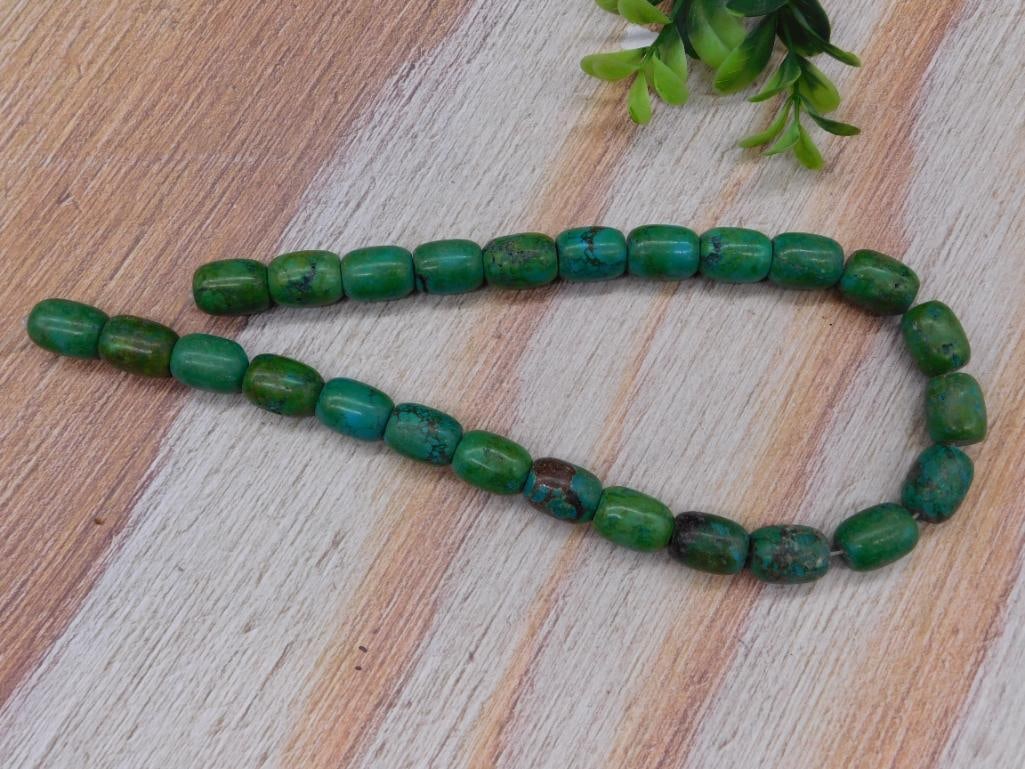 STONE BEADS ON STRAND ROCK STONE LAPIDARY SPECIMEN: STONE BEADS ON STRAND ROCK STONE LAPIDARY SPECIMEN