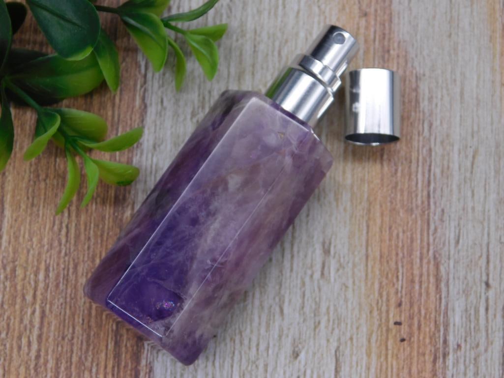 AMETHYST PERFUME BOTTLE ROCK STONE LAPIDARY SPECIMEN: AMETHYST PERFUME BOTTLE ROCK STONE LAPIDARY SPECIMEN