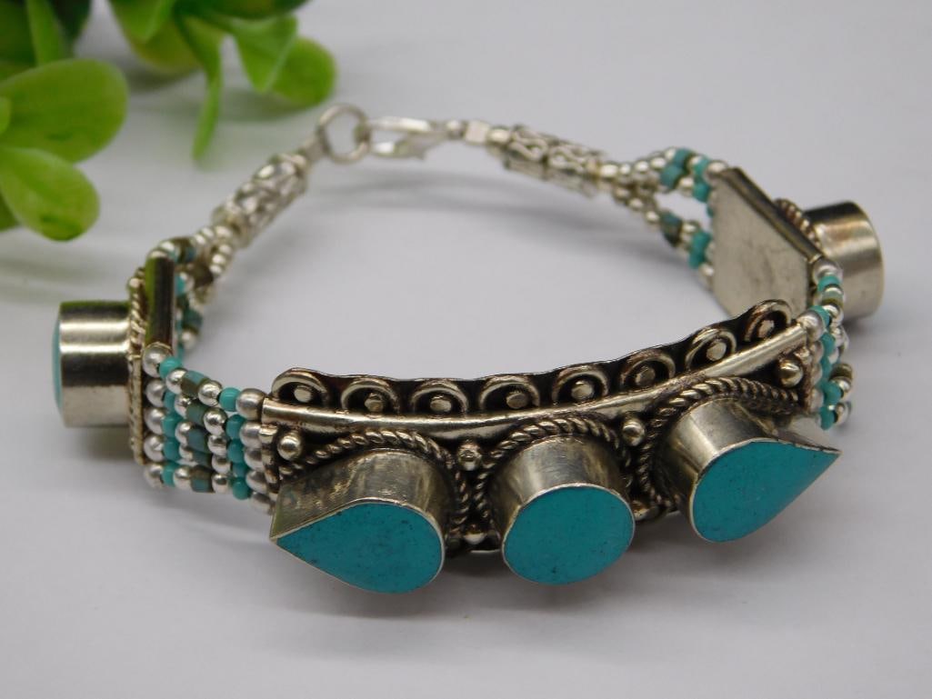 TURQUOISE BRACELET ROCK STONE LAPIDARY SPECIMEN: TURQUOISE BRACELET ROCK STONE LAPIDARY SPECIMEN