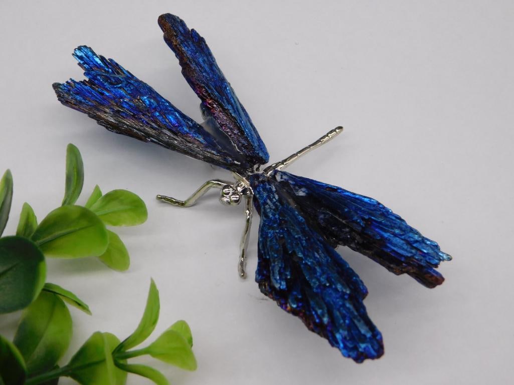BLUE KYANITE DRAGONFLY ROCK STONE LAPIDARY SPECIMEN: BLUE KYANITE DRAGONFLY ROCK STONE LAPIDARY SPECIMEN