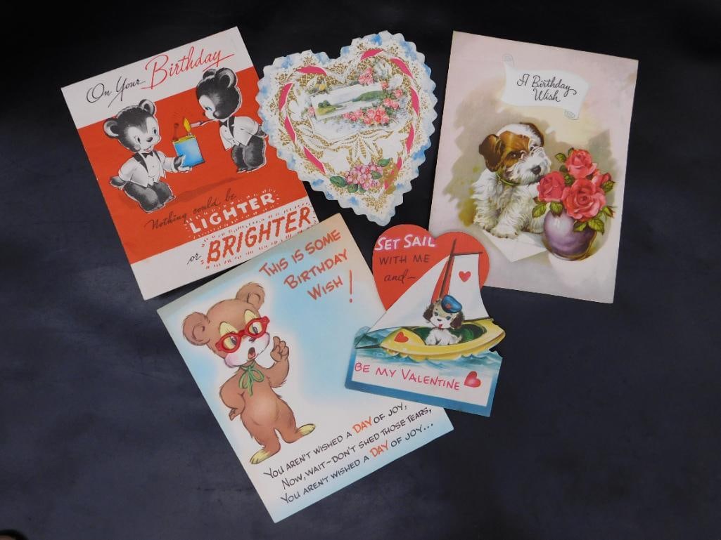 VINTAGE GREETING CARDS ANTIQUE EPHEMERA: VINTAGE GREETING CARDS ANTIQUE EPHEMERA