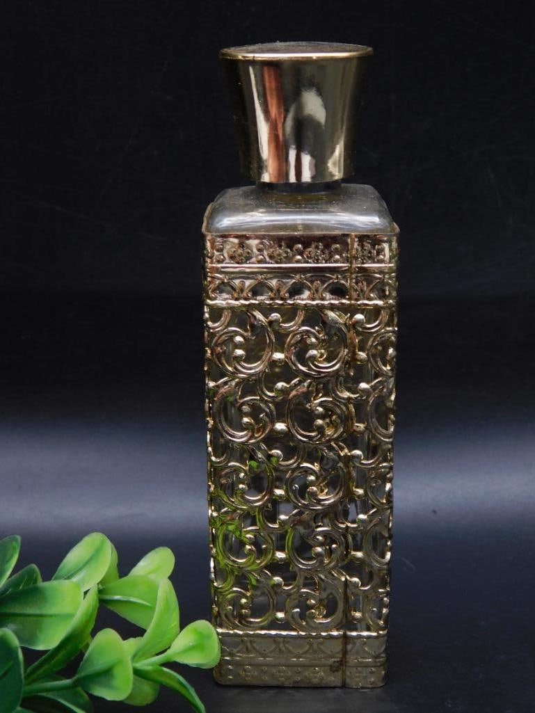 C VINTAGE TIFFANY GOLD FILIGEE PERFUME BOTTLE ANTIQUE: C VINTAGE TIFFANY GOLD FILIGEE PERFUME BOTTLE ANTIQUE