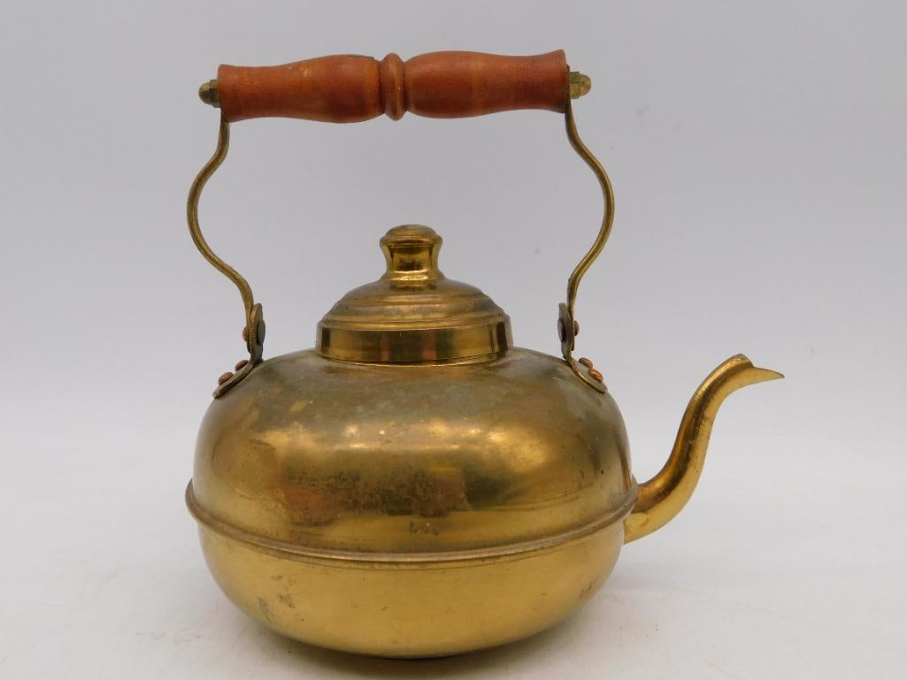 BRASS TEA KETTLE TODDY KETTLE VINTAGE ANTIQUE: BRASS TEA KETTLE TODDY KETTLE VINTAGE ANTIQUE